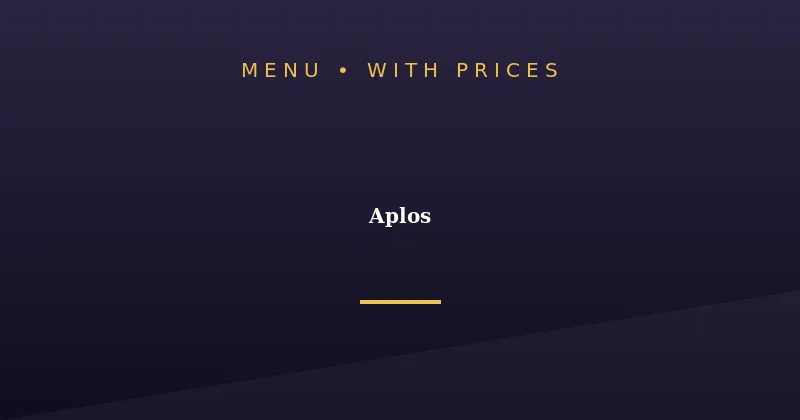 Aplos Menu With Prices