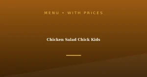 Chicken Salad Chick Kids Menu With Prices