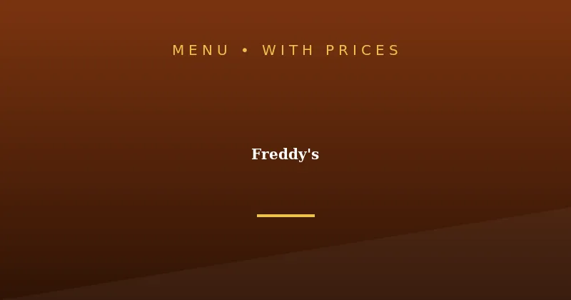 Freddy’s Menu With Prices