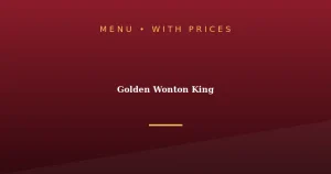 Golden Wonton King Menu With Prices