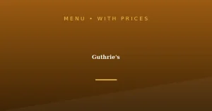 Guthrie’s Menu With Prices