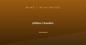 Jollibee Chandler Menu With Prices