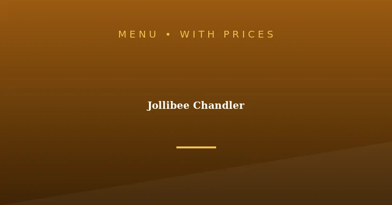 Jollibee Chandler Menu With Prices