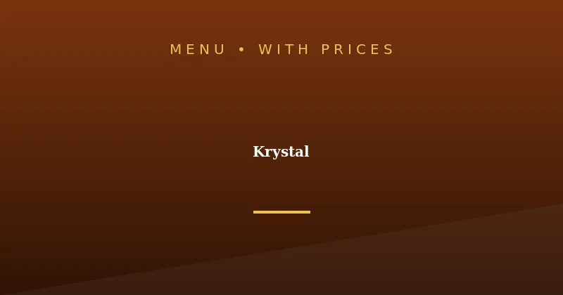 Krystal Menu With Prices