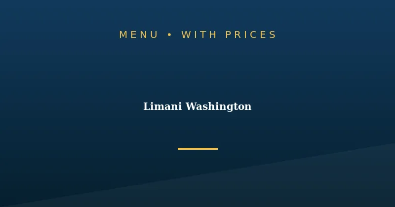 Limani Washington Menu With Prices