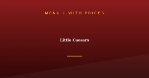 Little Caesars Menu With Prices