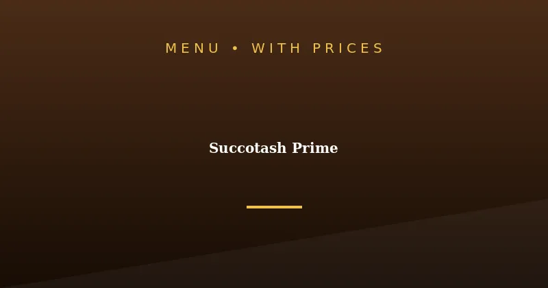 Succotash Prime Menu With Prices